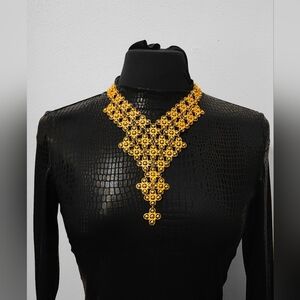 Vintage RARE Monet Chainmail Etruscan Necklace